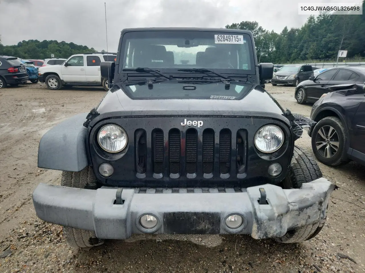 2016 Jeep Wrangler Sport VIN: 1C4GJWAG6GL326498 Lot: 62849715