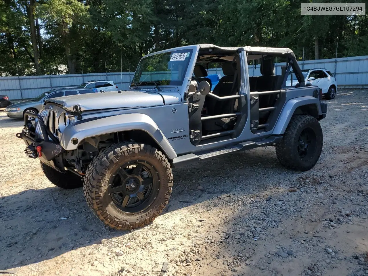 2016 Jeep Wrangler Unlimited Sahara VIN: 1C4BJWEG7GL107294 Lot: 64725865