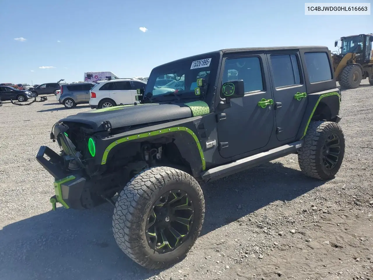 2017 Jeep Wrangler Unlimited Sport VIN: 1C4BJWDG0HL616663 Lot: 53261995
