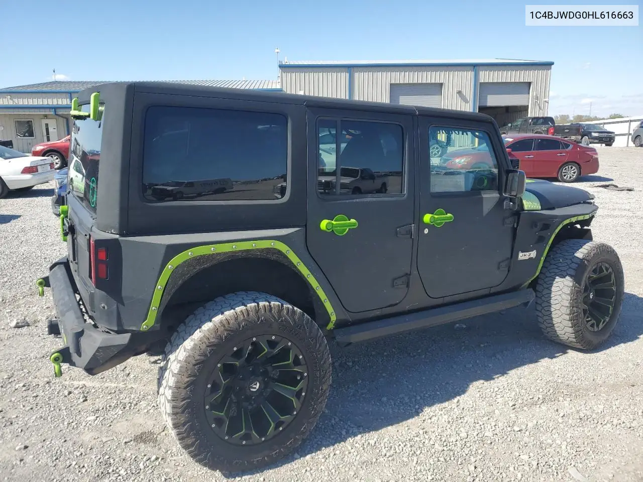 2017 Jeep Wrangler Unlimited Sport VIN: 1C4BJWDG0HL616663 Lot: 53261995