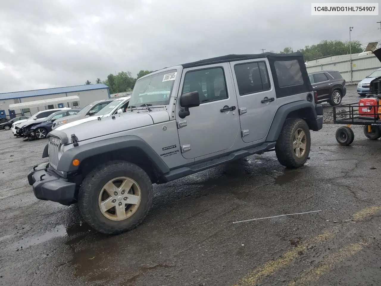 2017 Jeep Wrangler Unlimited Sport VIN: 1C4BJWDG1HL754907 Lot: 56607585