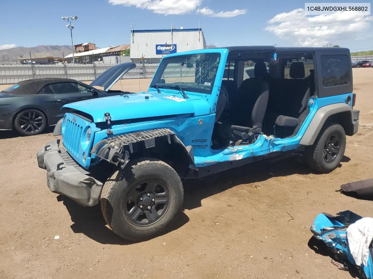 2017 Jeep Wrangler Unlimited Sport VIN: 1C4BJWDGXHL568802 Lot: 57096775