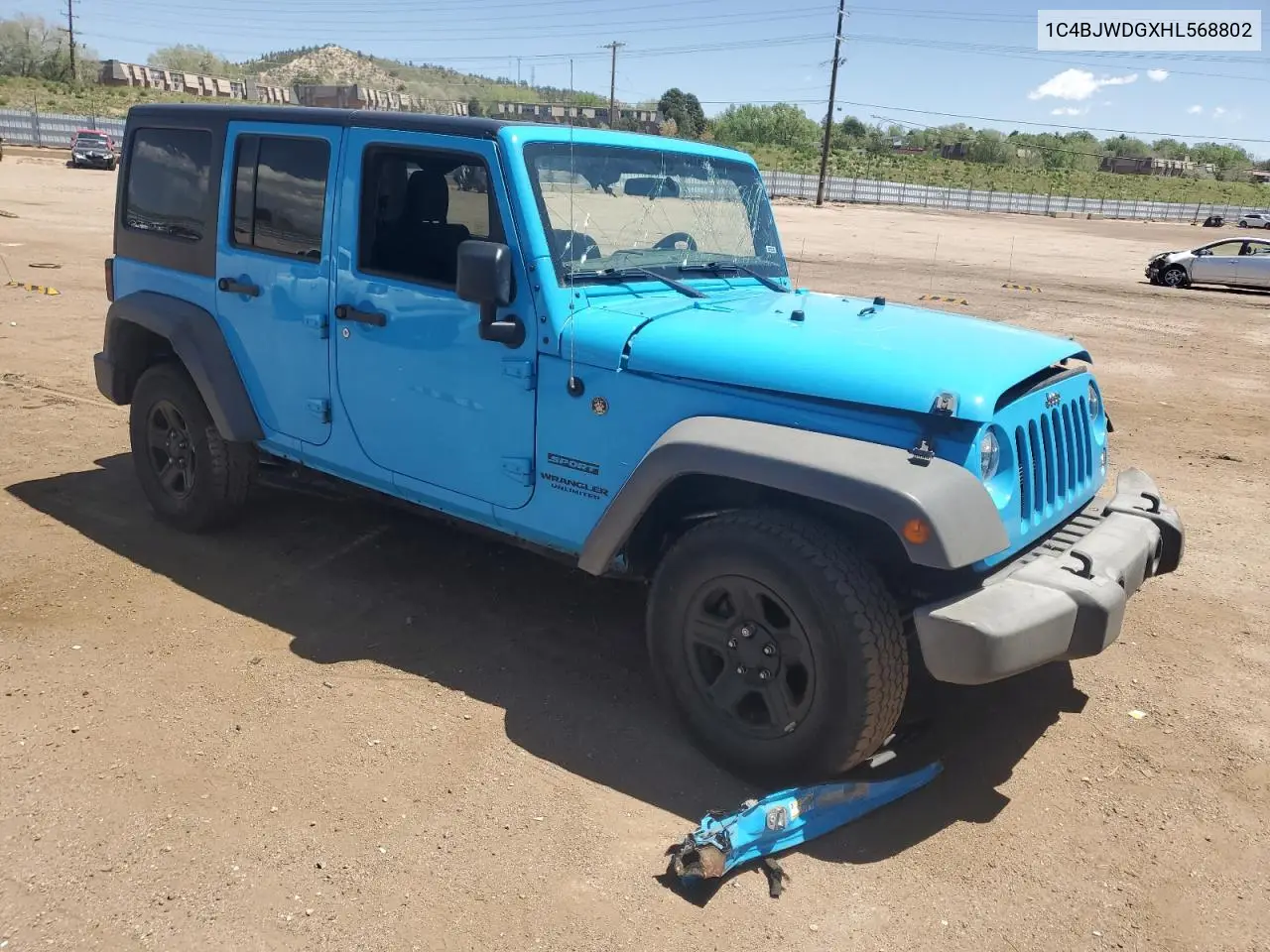 2017 Jeep Wrangler Unlimited Sport VIN: 1C4BJWDGXHL568802 Lot: 57096775