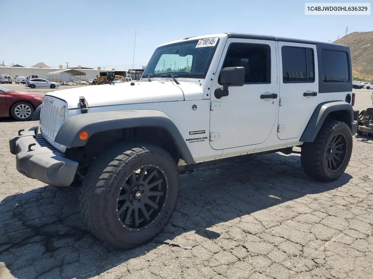 2017 Jeep Wrangler Unlimited Sport VIN: 1C4BJWDG0HL636329 Lot: 57180145
