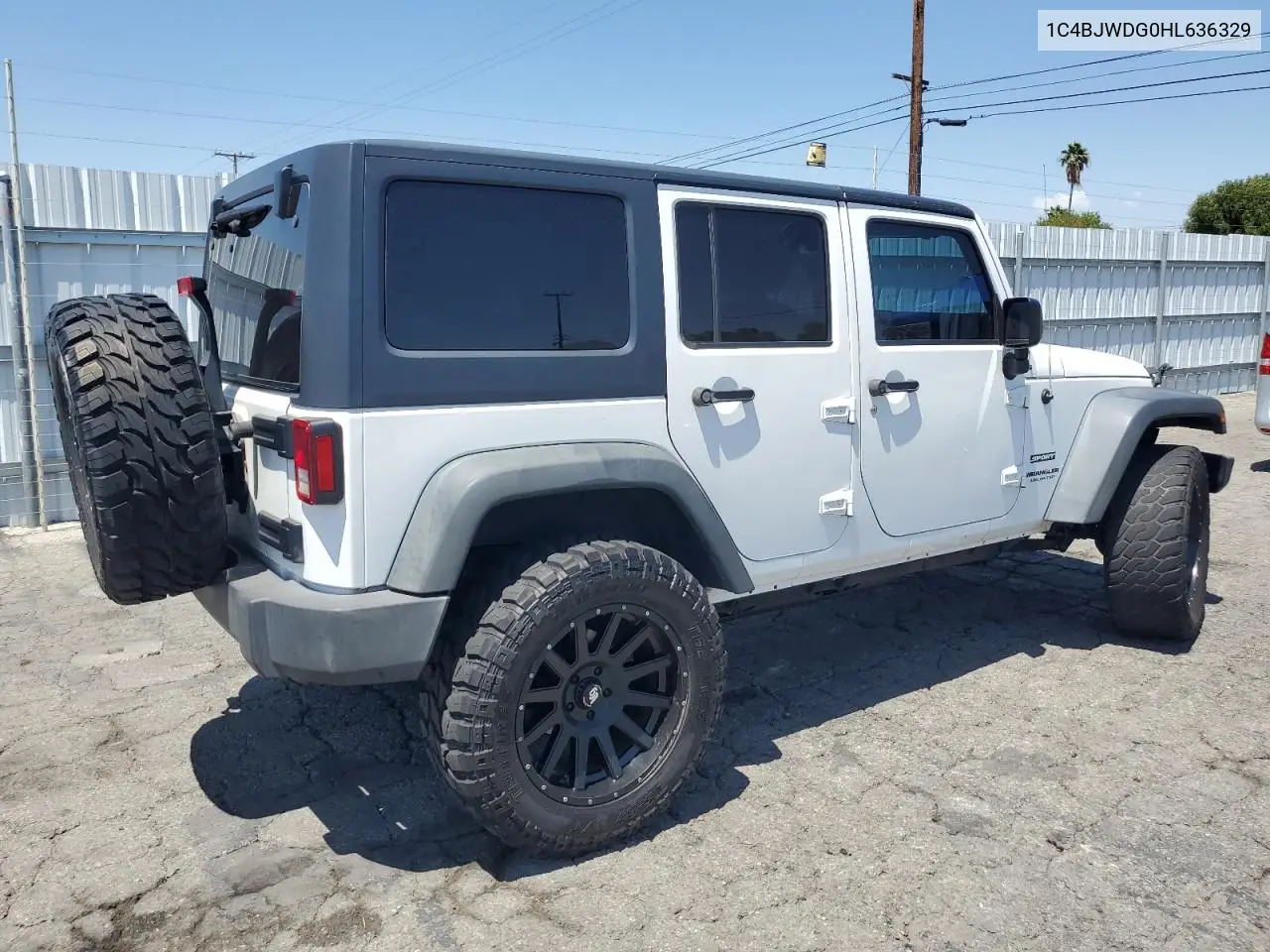2017 Jeep Wrangler Unlimited Sport VIN: 1C4BJWDG0HL636329 Lot: 57180145
