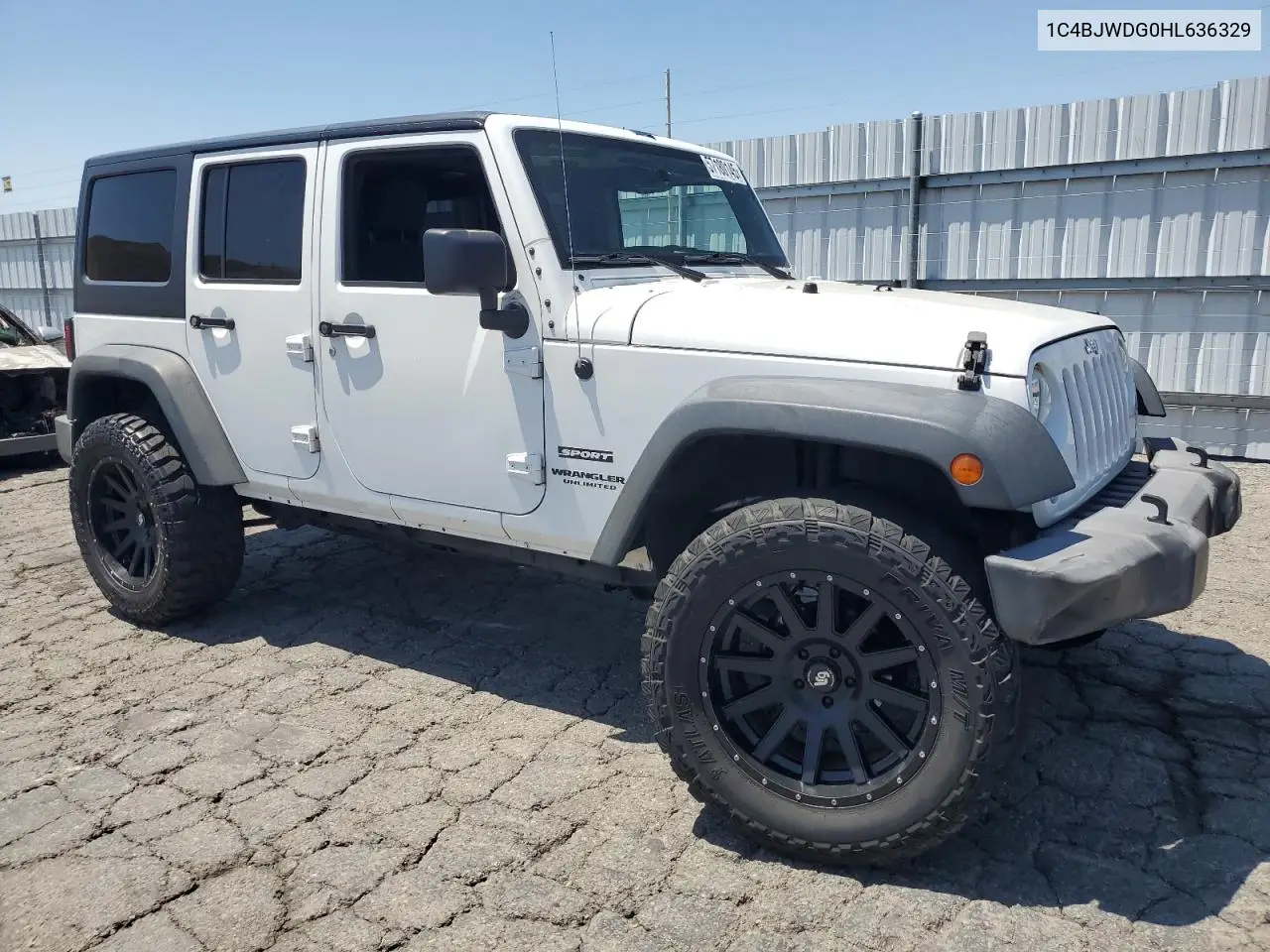 2017 Jeep Wrangler Unlimited Sport VIN: 1C4BJWDG0HL636329 Lot: 57180145