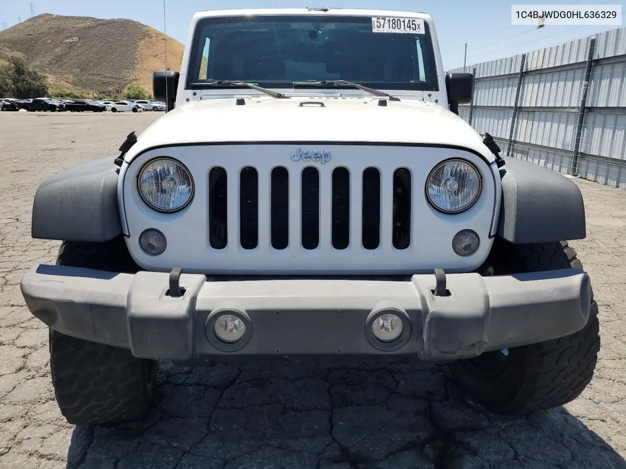 2017 Jeep Wrangler Unlimited Sport VIN: 1C4BJWDG0HL636329 Lot: 57180145