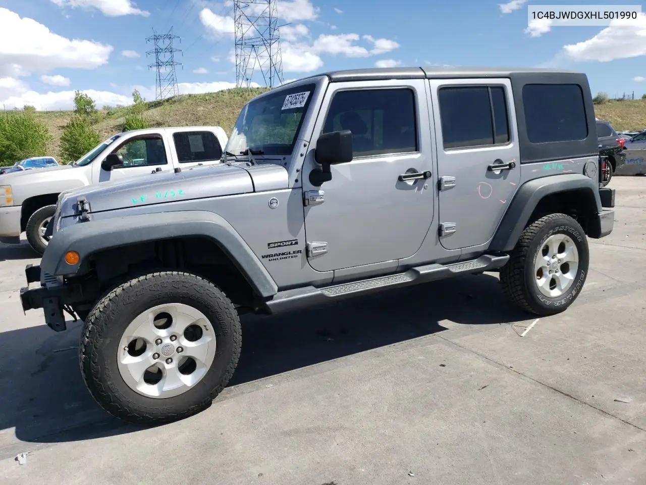2017 Jeep Wrangler Unlimited Sport VIN: 1C4BJWDGXHL501990 Lot: 57425375