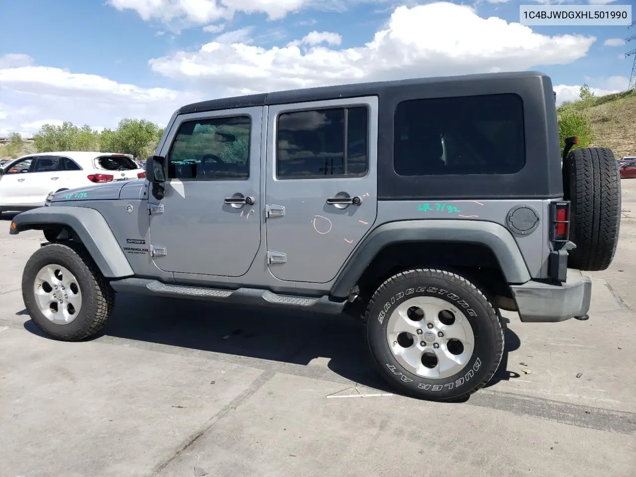 2017 Jeep Wrangler Unlimited Sport VIN: 1C4BJWDGXHL501990 Lot: 57425375