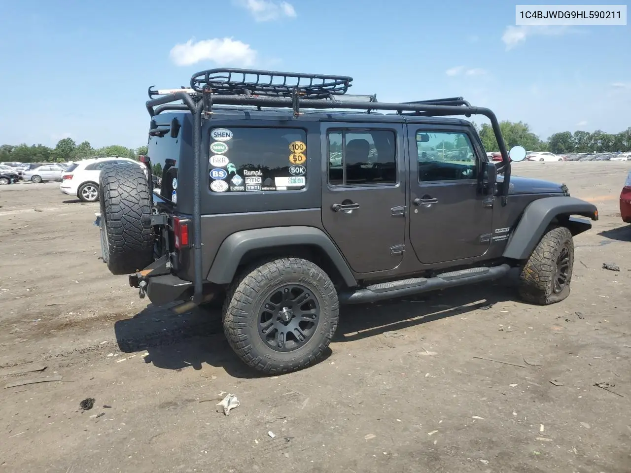 2017 Jeep Wrangler Unlimited Sport VIN: 1C4BJWDG9HL590211 Lot: 62716075