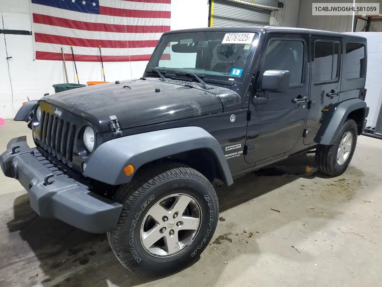 2017 Jeep Wrangler Unlimited Sport VIN: 1C4BJWDG6HL581059 Lot: 62761225