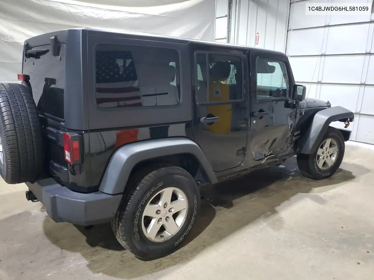 2017 Jeep Wrangler Unlimited Sport VIN: 1C4BJWDG6HL581059 Lot: 62761225