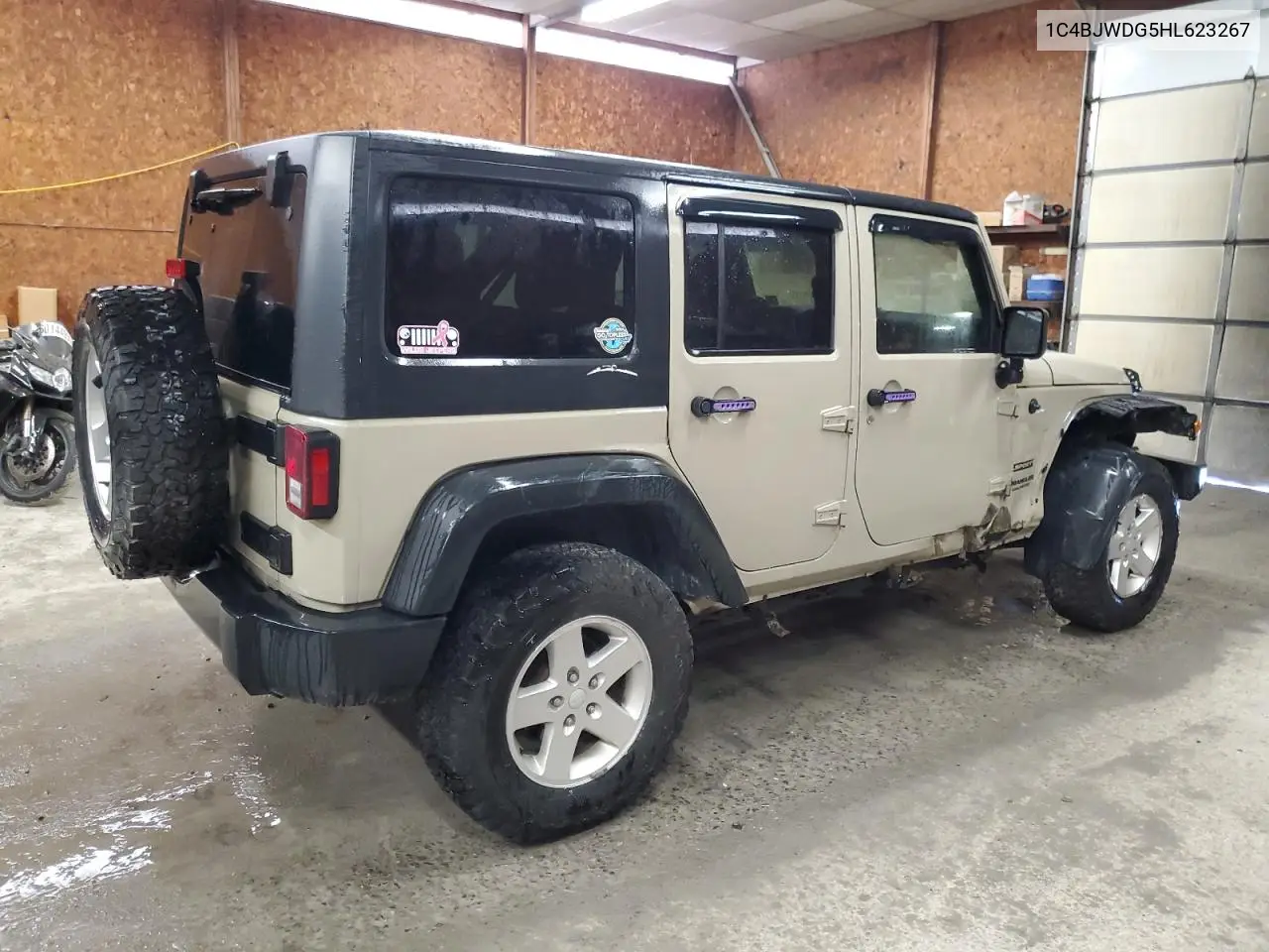 2017 Jeep Wrangler Unlimited Sport VIN: 1C4BJWDG5HL623267 Lot: 62769535