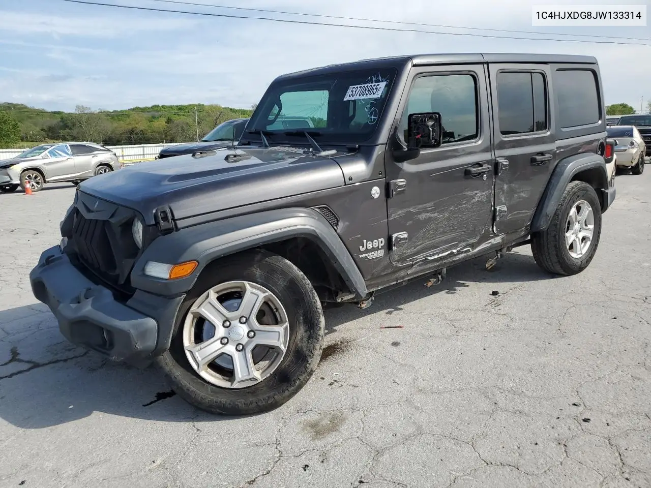 2018 Jeep Wrangler Unlimited Sport VIN: 1C4HJXDG8JW133314 Lot: 53708965