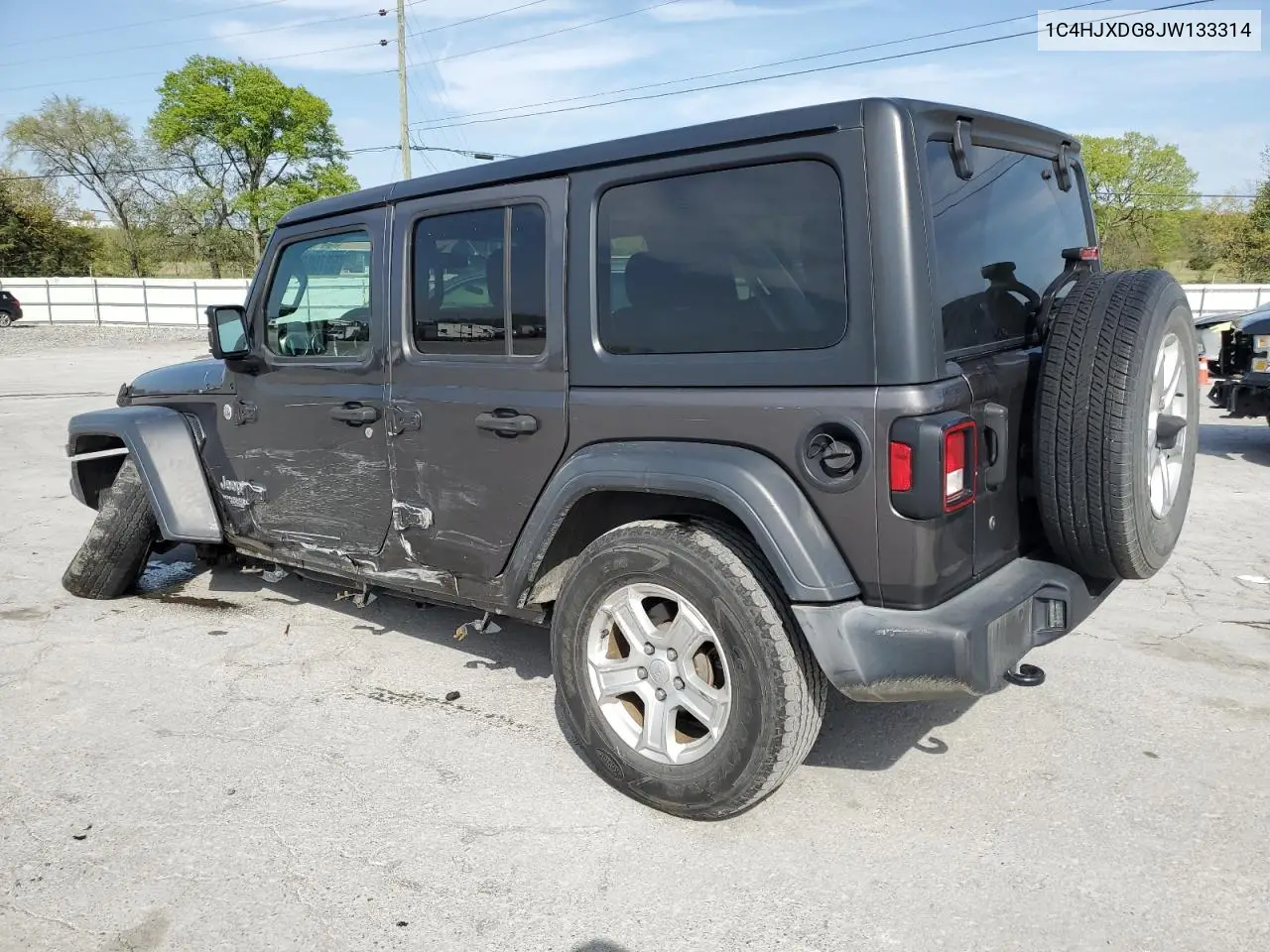 2018 Jeep Wrangler Unlimited Sport VIN: 1C4HJXDG8JW133314 Lot: 53708965