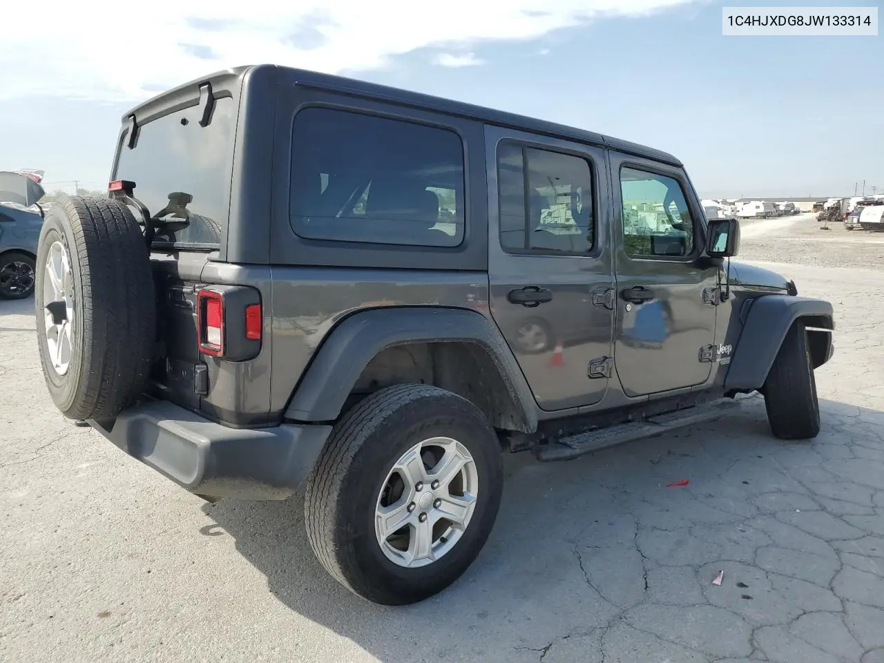 2018 Jeep Wrangler Unlimited Sport VIN: 1C4HJXDG8JW133314 Lot: 53708965