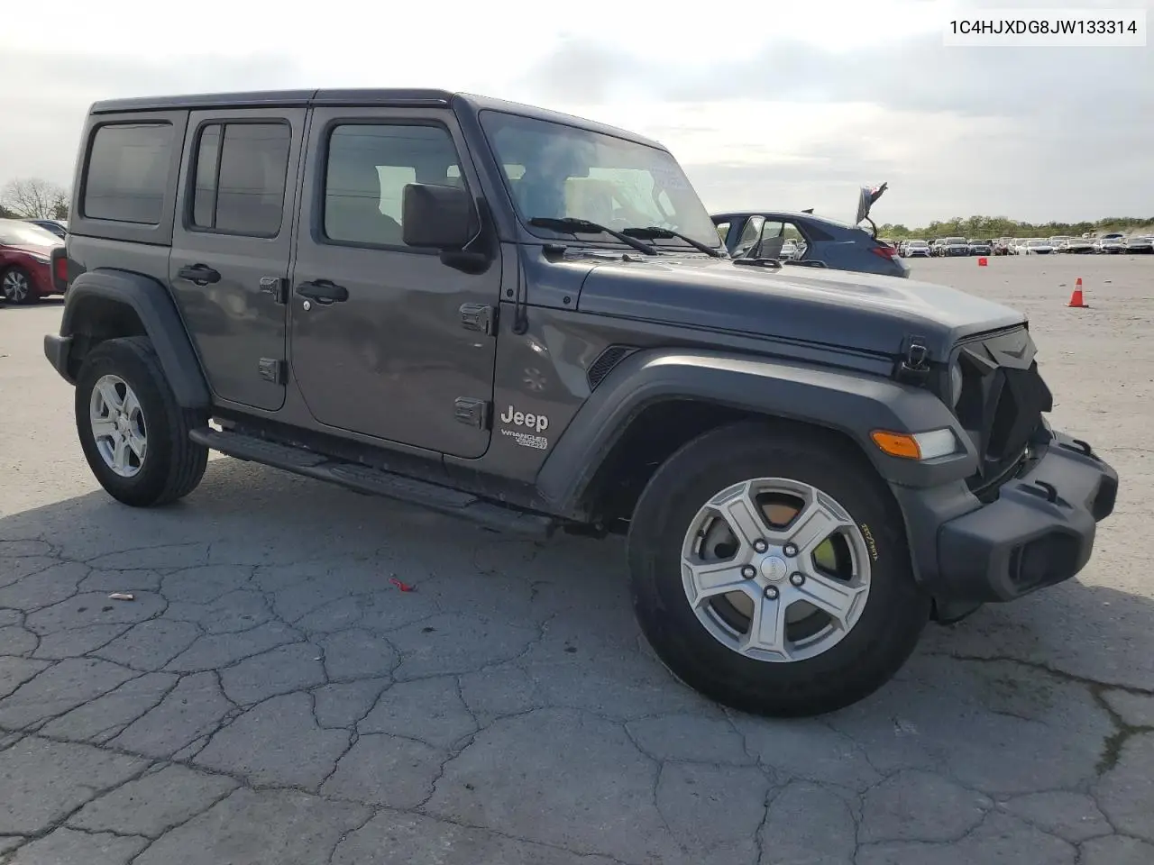 2018 Jeep Wrangler Unlimited Sport VIN: 1C4HJXDG8JW133314 Lot: 53708965