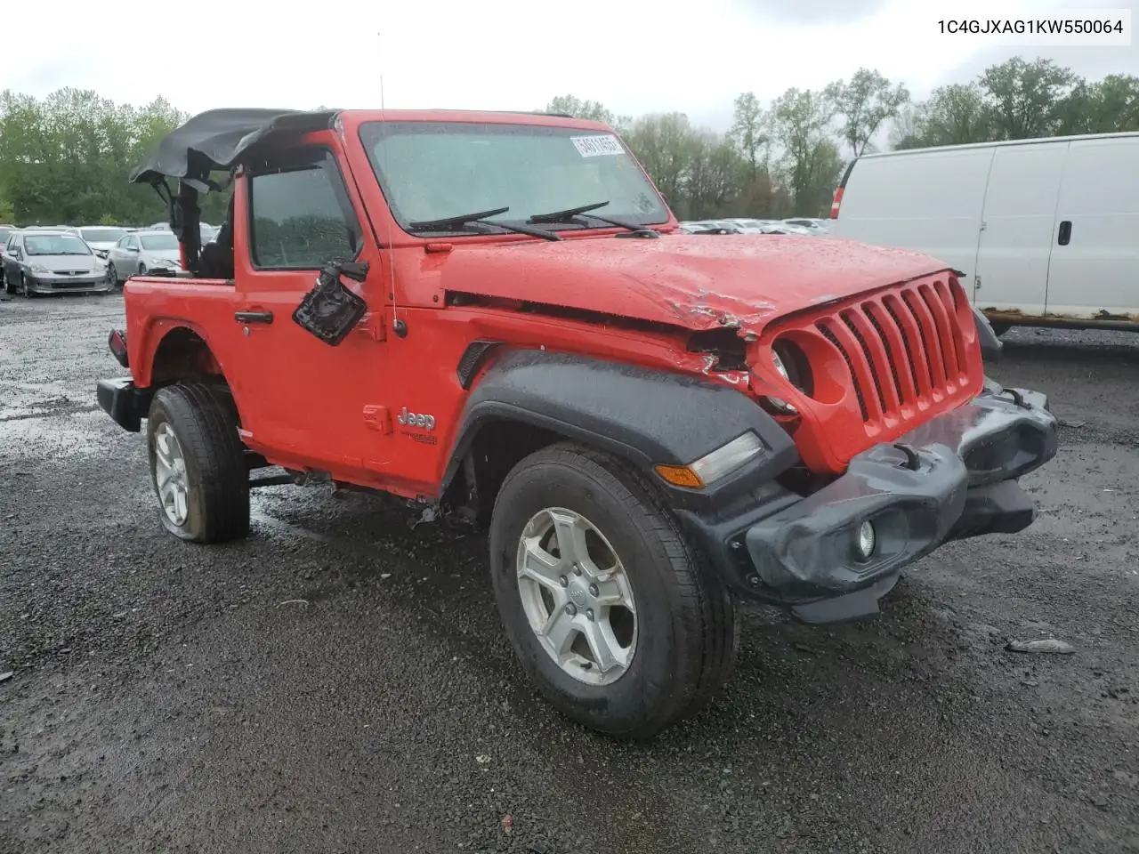 2018 Jeep Wrangler Sport VIN: 1C4GJXAG1KW550064 Lot: 54611455