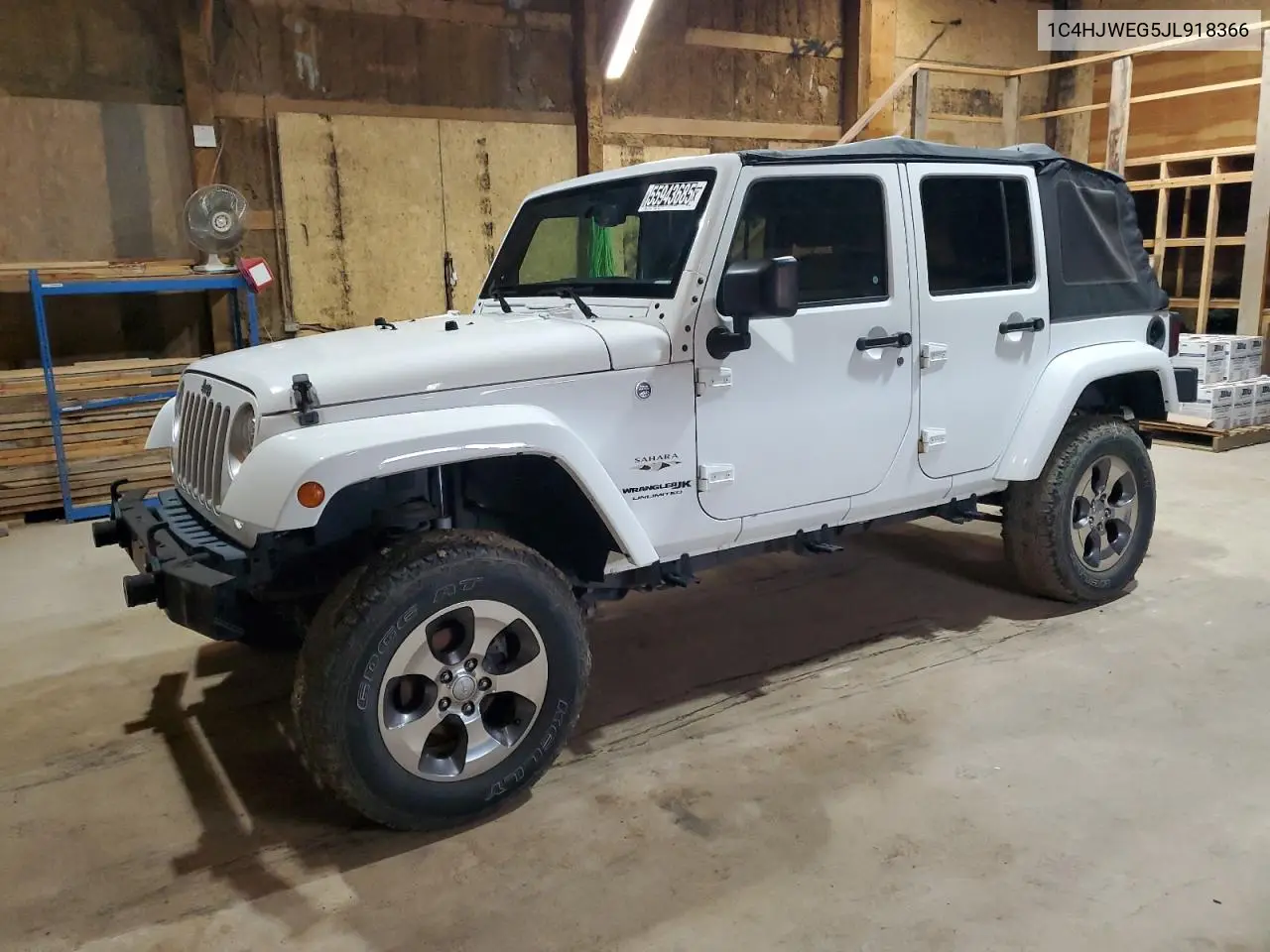2018 Jeep Wrangler Unlimited Sahara VIN: 1C4HJWEG5JL918366 Lot: 55943685