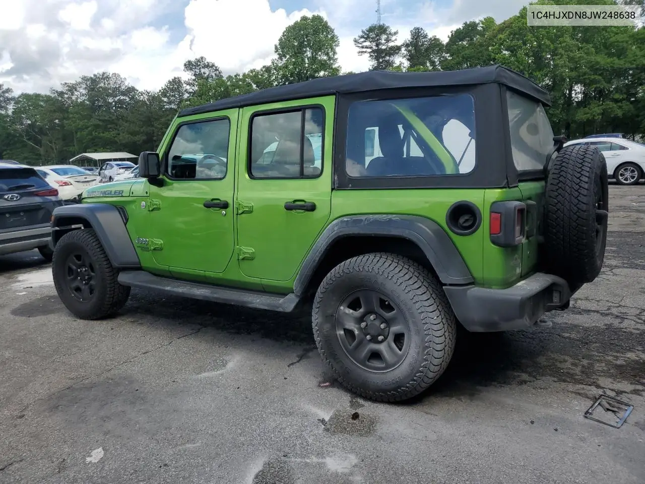 2018 Jeep Wrangler Unlimited Sport VIN: 1C4HJXDN8JW248638 Lot: 56408975