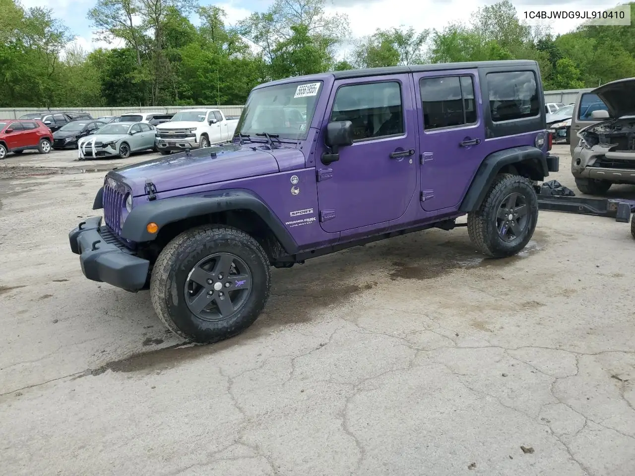 2018 Jeep Wrangler Unlimited Sport VIN: 1C4BJWDG9JL910410 Lot: 56561955