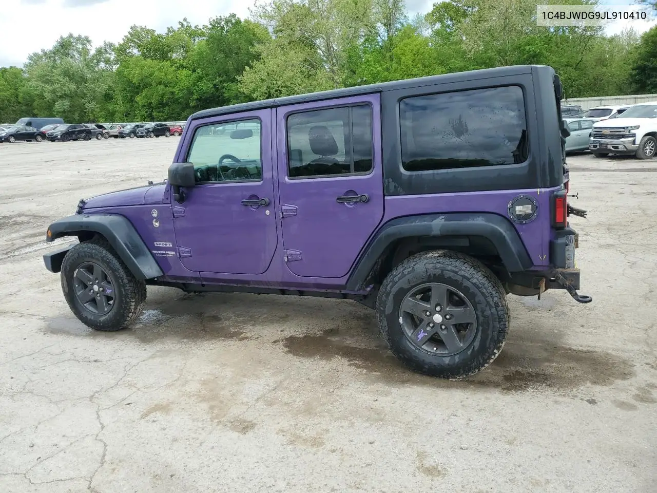 2018 Jeep Wrangler Unlimited Sport VIN: 1C4BJWDG9JL910410 Lot: 56561955