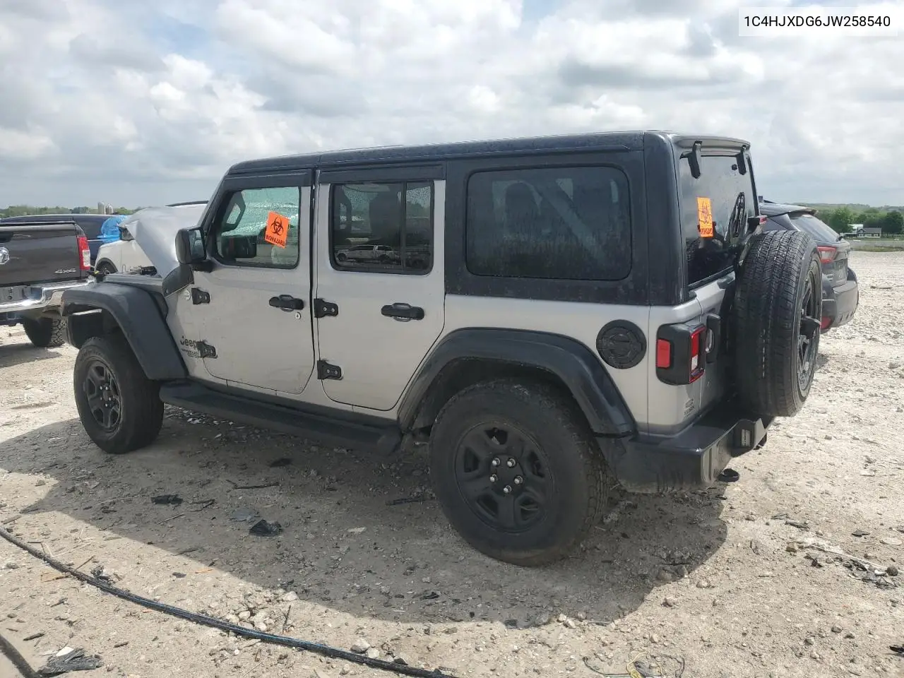 2018 Jeep Wrangler Unlimited Sport VIN: 1C4HJXDG6JW258540 Lot: 56636335