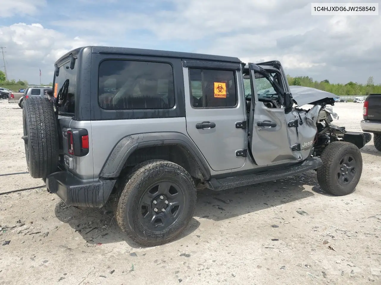 2018 Jeep Wrangler Unlimited Sport VIN: 1C4HJXDG6JW258540 Lot: 56636335