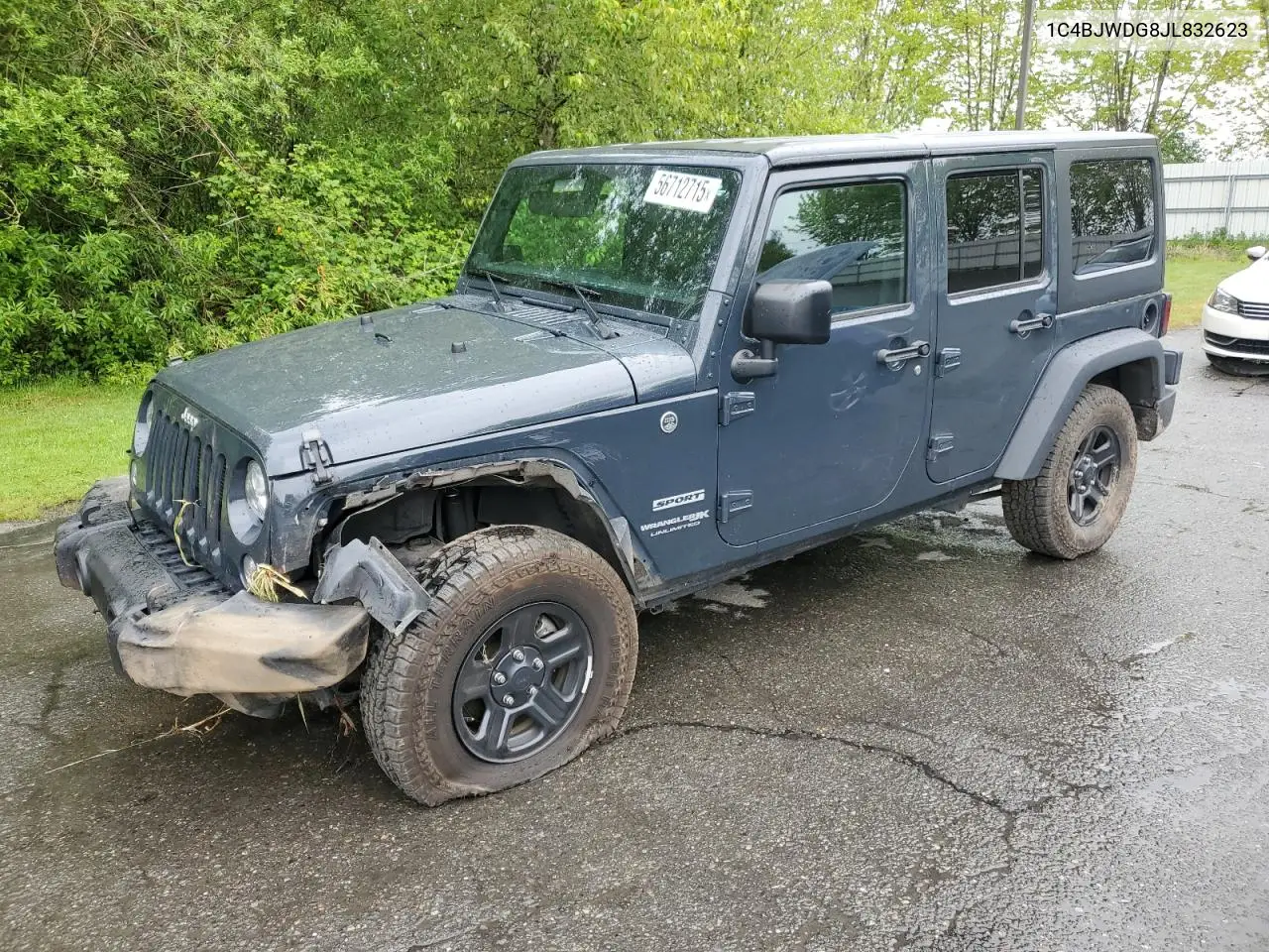 2018 Jeep Wrangler Unlimited Sport VIN: 1C4BJWDG8JL832623 Lot: 56712715