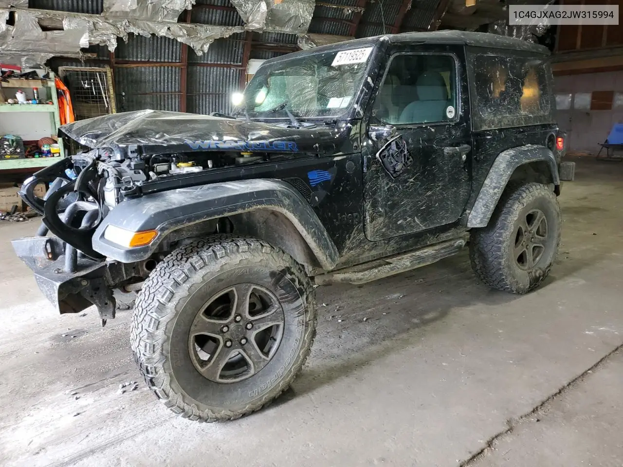 2018 Jeep Wrangler Sport VIN: 1C4GJXAG2JW315994 Lot: 57119525