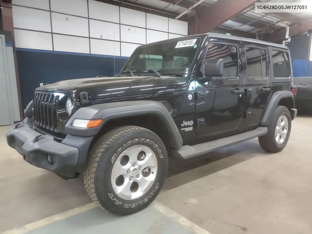 2018 Jeep Wrangler Unlimited Sport VIN: 1C4HJXDG5JW127051 Lot: 57148155