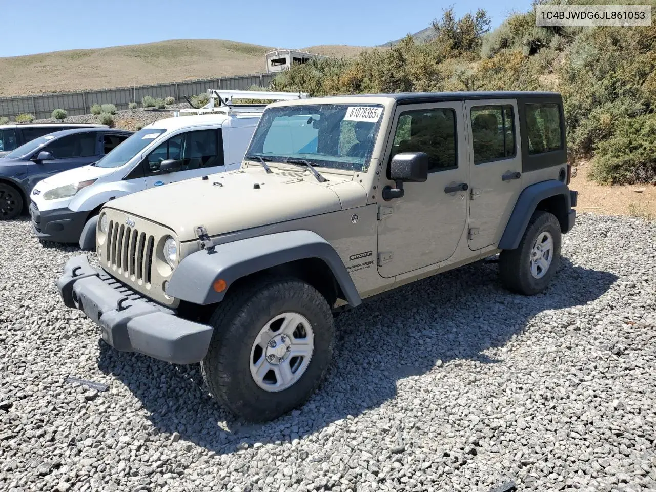 2018 Jeep Wrangler Unlimited Sport VIN: 1C4BJWDG6JL861053 Lot: 61078365