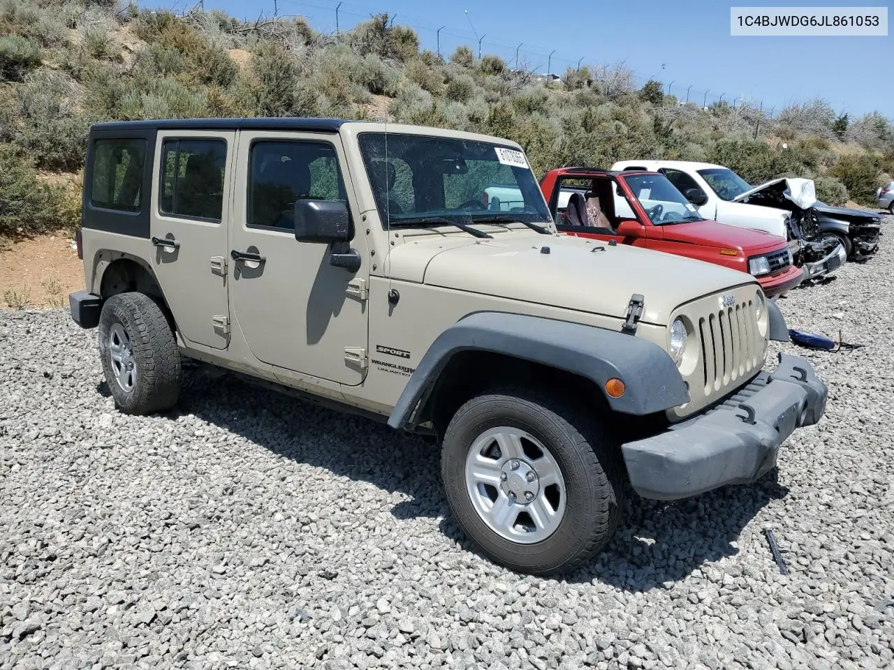 2018 Jeep Wrangler Unlimited Sport VIN: 1C4BJWDG6JL861053 Lot: 61078365