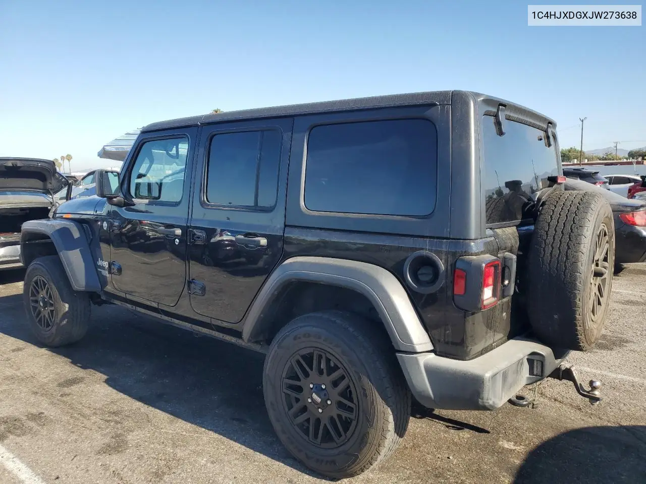 2018 Jeep Wrangler Unlimited Sport VIN: 1C4HJXDGXJW273638 Lot: 61858155