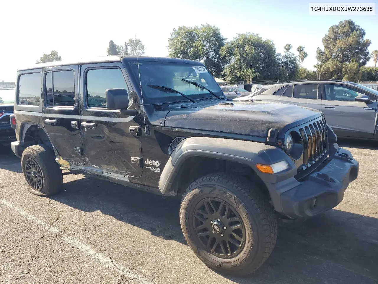 2018 Jeep Wrangler Unlimited Sport VIN: 1C4HJXDGXJW273638 Lot: 61858155