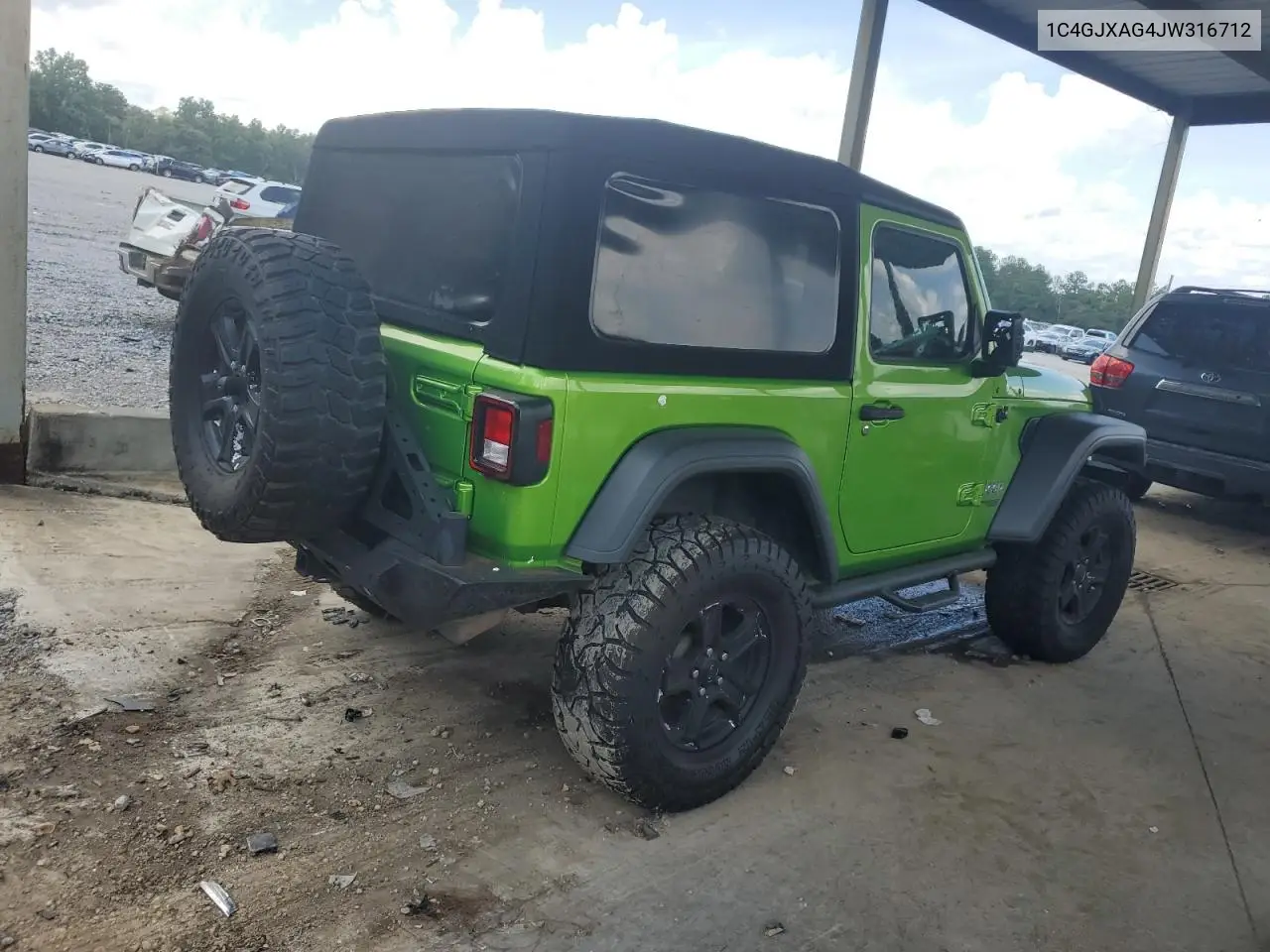 2018 Jeep Wrangler Sport VIN: 1C4GJXAG4JW316712 Lot: 62000835