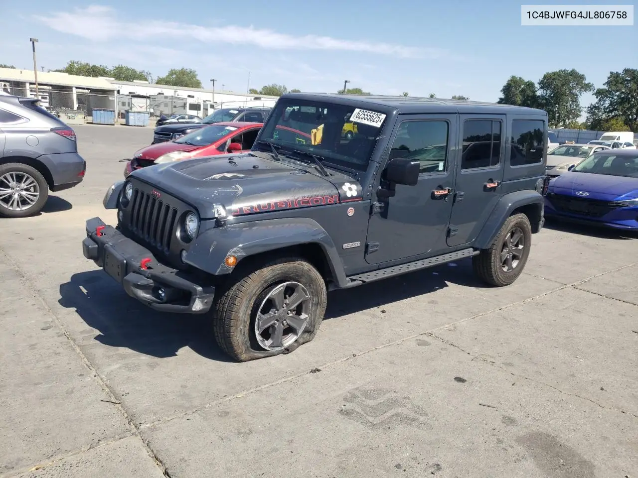 2018 Jeep Wrangler Unlimited Rubicon VIN: 1C4BJWFG4JL806758 Lot: 62555625