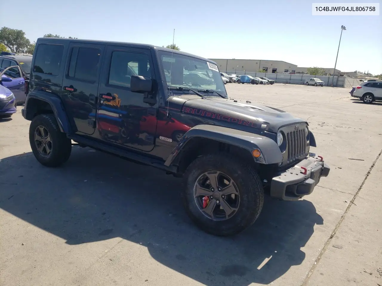 2018 Jeep Wrangler Unlimited Rubicon VIN: 1C4BJWFG4JL806758 Lot: 62555625