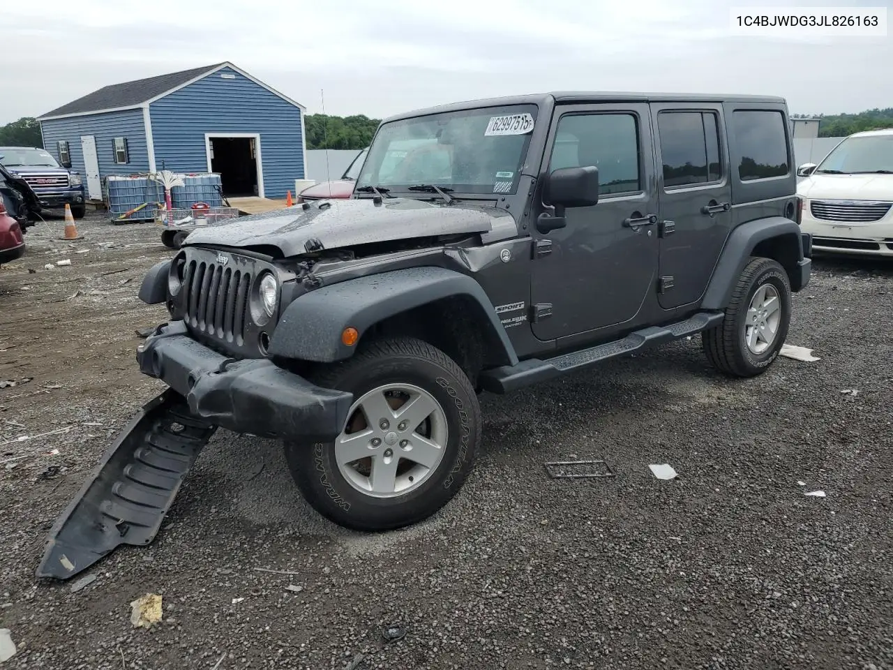 2018 Jeep Wrangler Unlimited Sport VIN: 1C4BJWDG3JL826163 Lot: 62997515