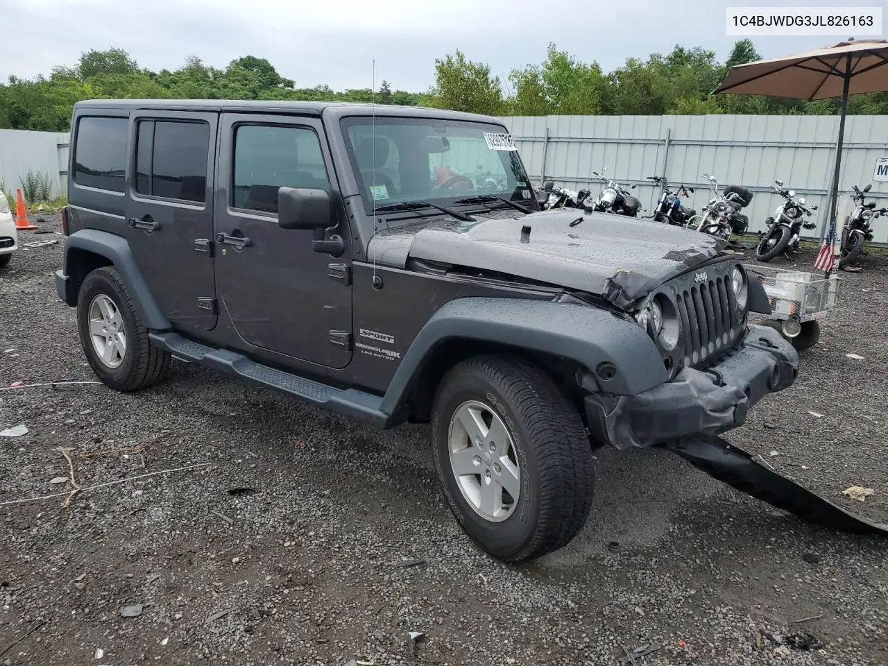 2018 Jeep Wrangler Unlimited Sport VIN: 1C4BJWDG3JL826163 Lot: 62997515