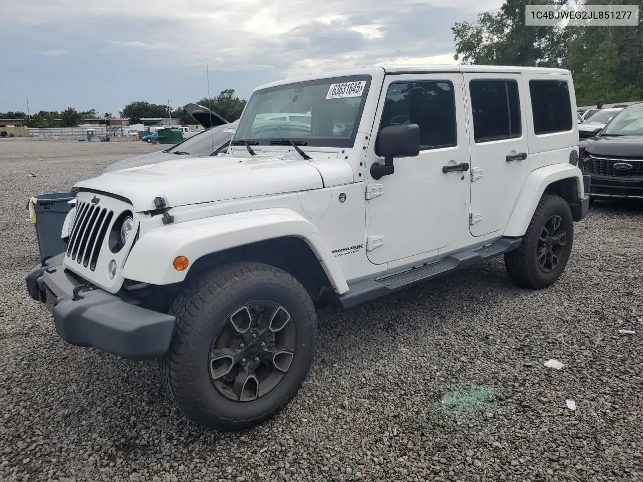2018 Jeep Wrangler Unlimited Sahara VIN: 1C4BJWEG2JL851277 Lot: 63631645