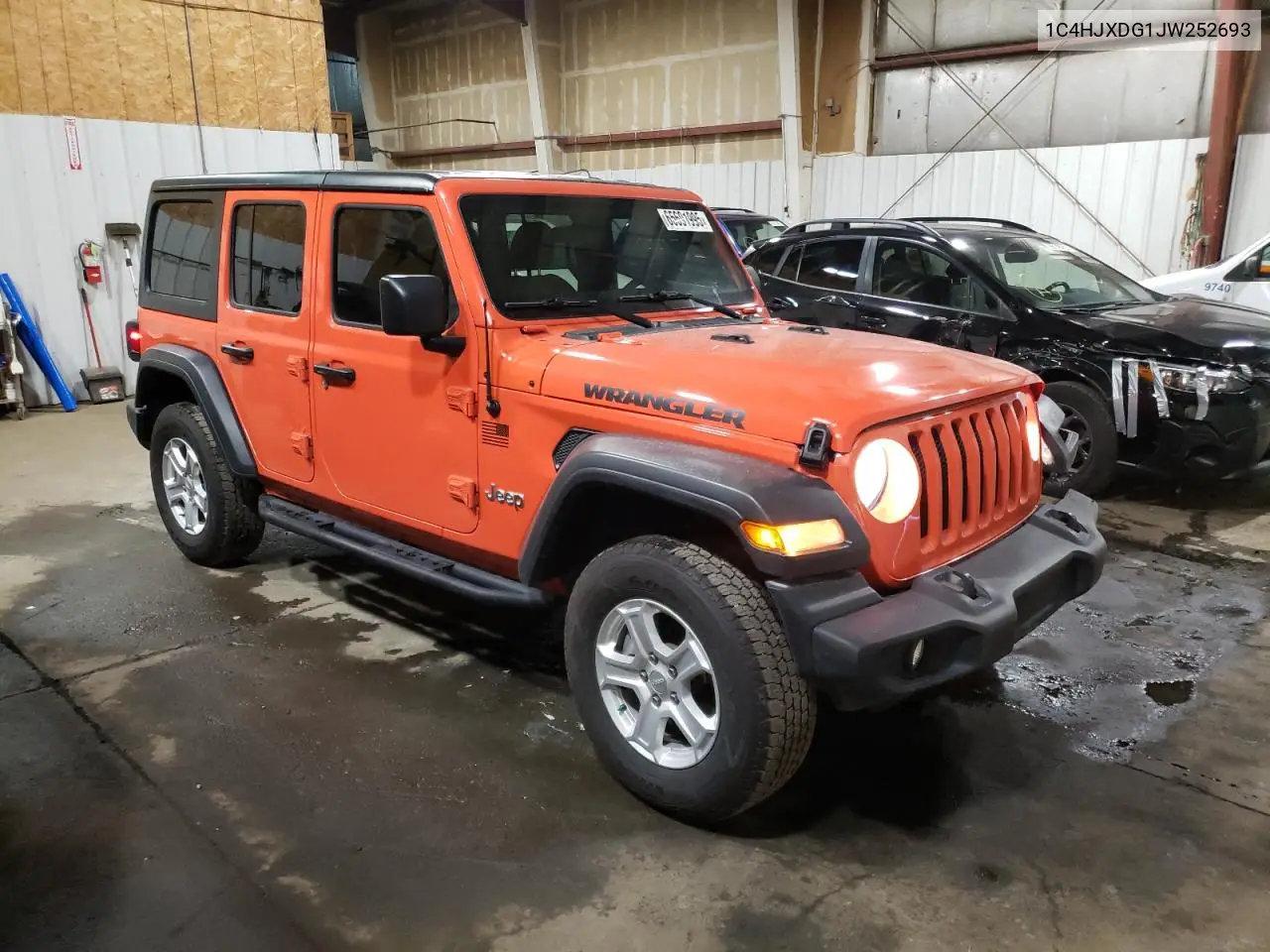 2018 Jeep Wrangler Unlimited Sport VIN: 1C4HJXDG1JW252693 Lot: 65691995