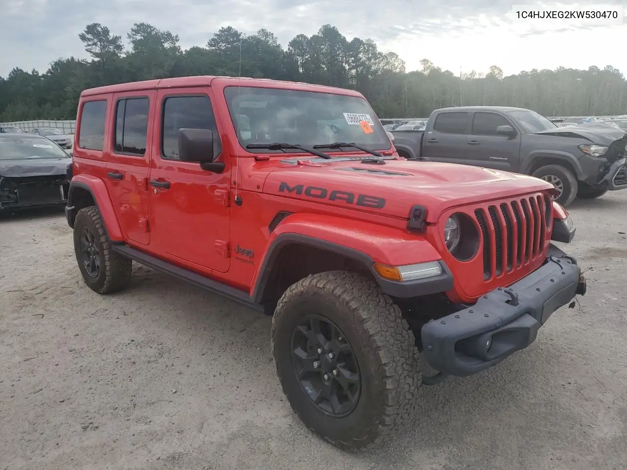2019 Jeep Wrangler Unlimited Sahara VIN: 1C4HJXEG2KW530470 Lot: 56884775