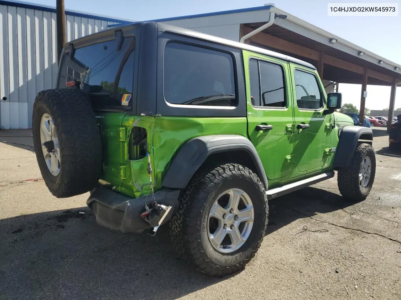 2019 Jeep Wrangler Unlimited Sport VIN: 1C4HJXDG2KW545973 Lot: 56971035