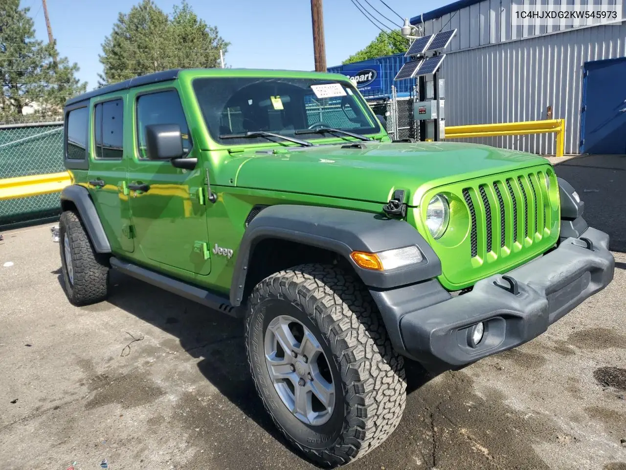 2019 Jeep Wrangler Unlimited Sport VIN: 1C4HJXDG2KW545973 Lot: 56971035