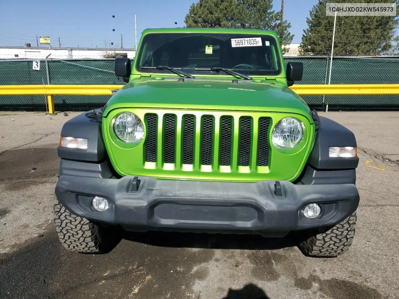 2019 Jeep Wrangler Unlimited Sport VIN: 1C4HJXDG2KW545973 Lot: 56971035