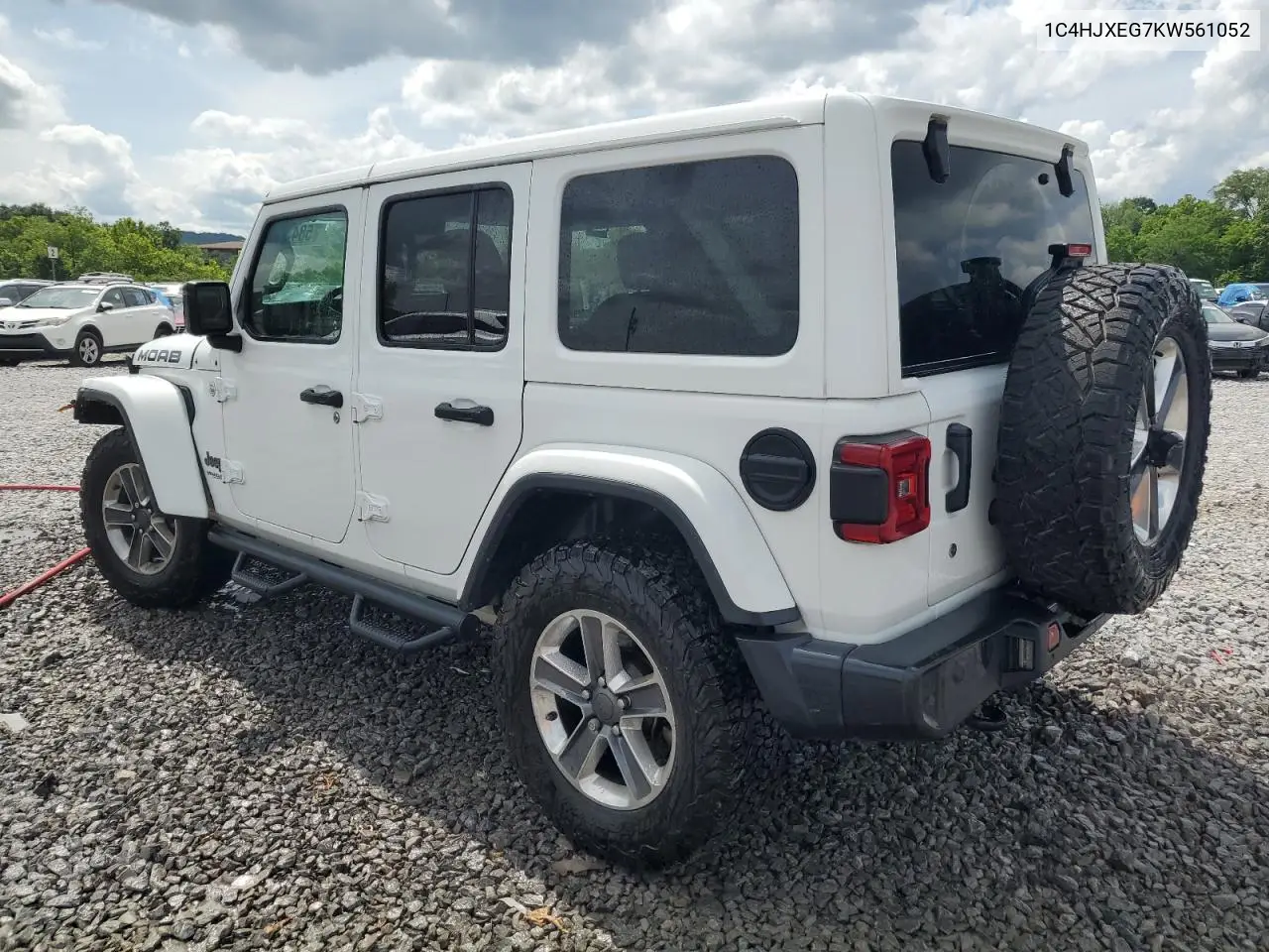 2019 Jeep Wrangler Unlimited Sahara VIN: 1C4HJXEG7KW561052 Lot: 58435725