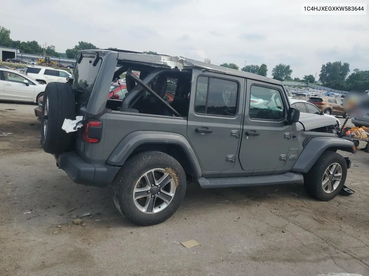 2019 Jeep Wrangler Unlimited Sahara VIN: 1C4HJXEGXKW583644 Lot: 59987505