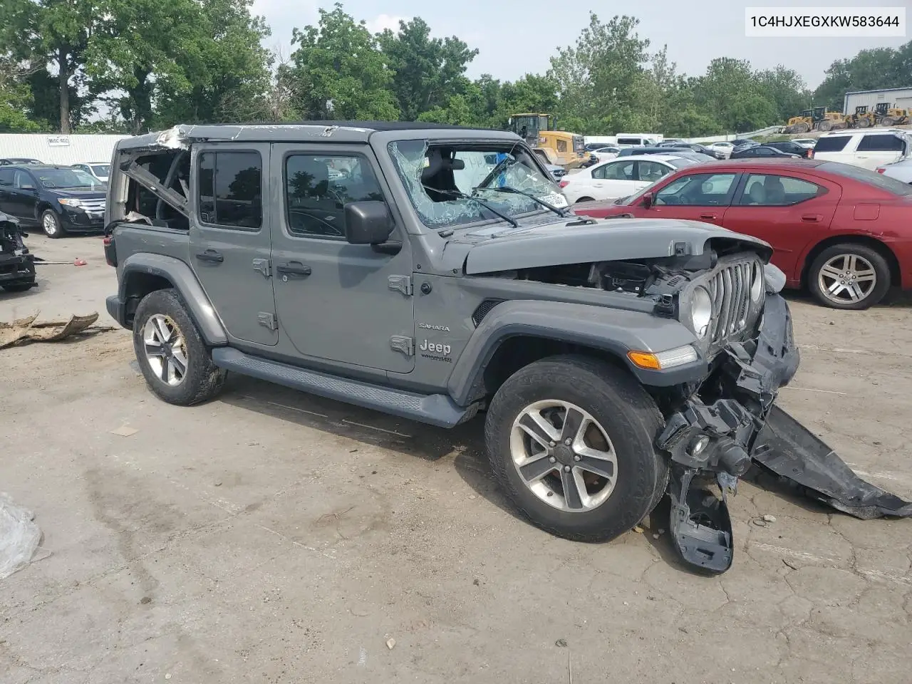 2019 Jeep Wrangler Unlimited Sahara VIN: 1C4HJXEGXKW583644 Lot: 59987505