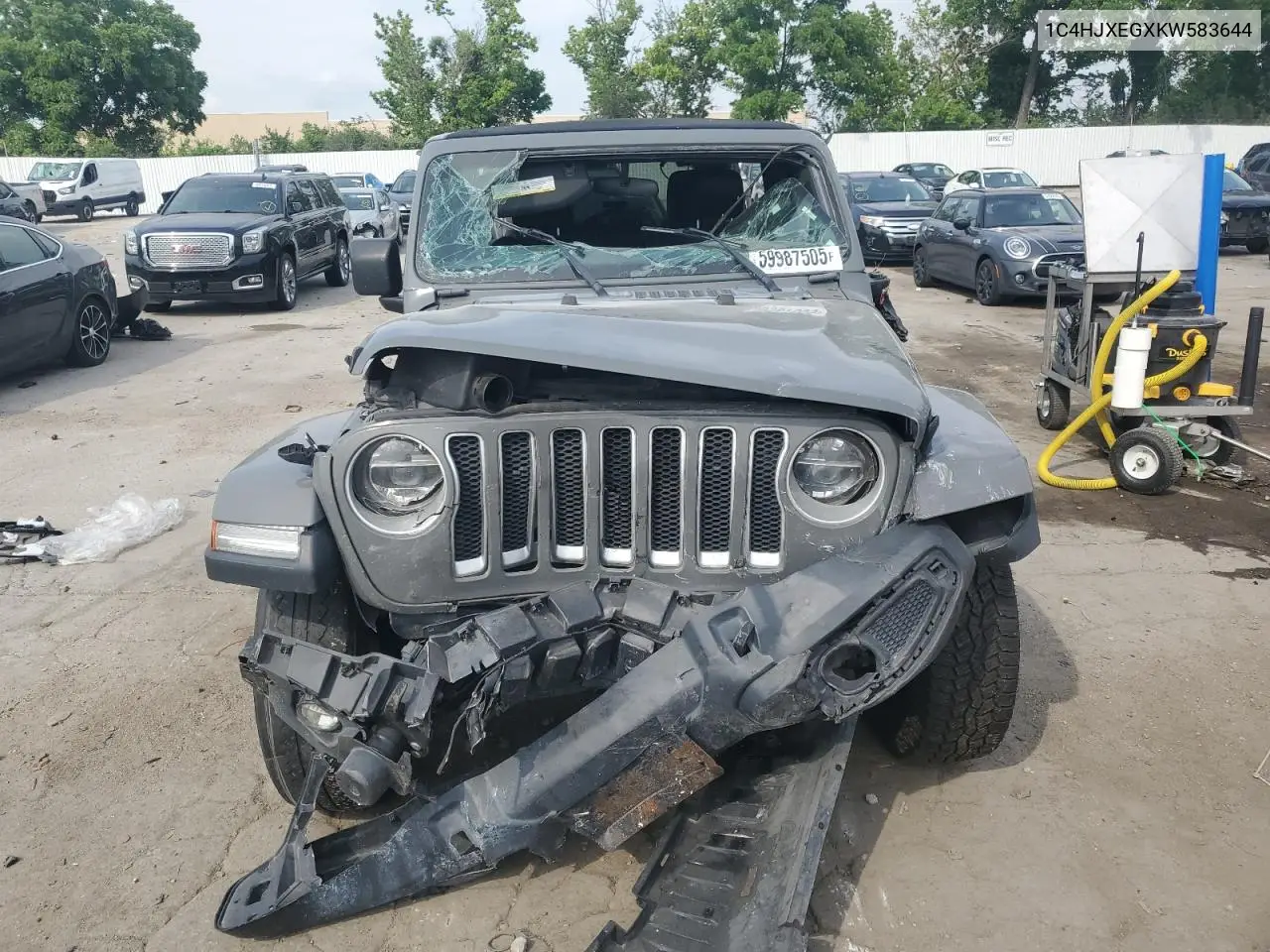 2019 Jeep Wrangler Unlimited Sahara VIN: 1C4HJXEGXKW583644 Lot: 59987505